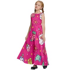 Kids  Satin Sleeveless Maxi Dress 