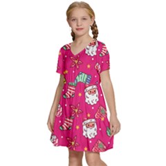 Kids  Short Sleeve Tiered Mini Dress 