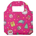 cute pink christmas pattern Premium Foldable Grocery Recycle Bag