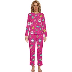 Womens  Long Sleeve Lightweight Pajamas Set 