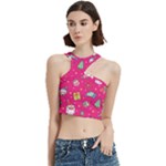 cute pink christmas pattern Cut Out Top