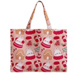 cute christmas cartoon Zipper Mini Tote Bag