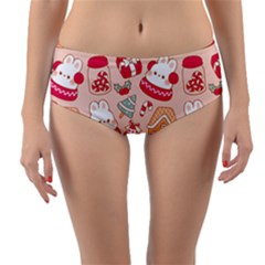 Reversible Mid-Waist Bikini Bottoms 