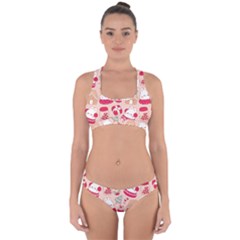 cute christmas cartoon Cross Back Hipster Bikini Set from ArtsNow.com