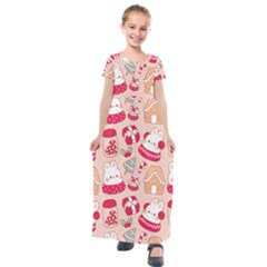 Kids  Short Sleeve Maxi Dress 