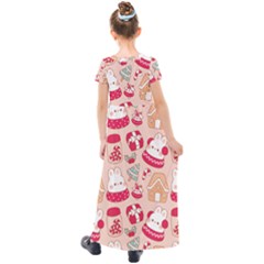 Kids  Short Sleeve Maxi Dress 