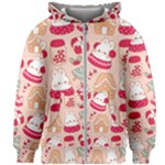 cute christmas cartoon Kids  Zipper Hoodie Without Drawstring