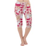 cute christmas cartoon Lightweight Velour Cropped Yoga Leggings