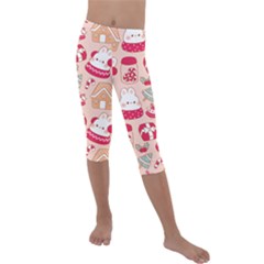 Kids  Lightweight Velour Capri Leggings  