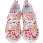 cute christmas cartoon Women s Velcro Strap Shoes