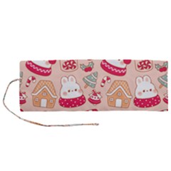 cute christmas cartoon Roll Up Canvas Pencil Holder (M) from ArtsNow.com