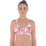 cute christmas cartoon Cross Back Hipster Bikini Top 