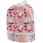 cute christmas cartoon Zip Bottom Backpack