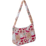 cute christmas cartoon Zip Up Shoulder Bag