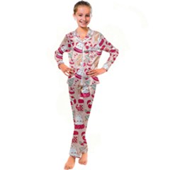 Kids  Satin Long Sleeve Pajamas Set 