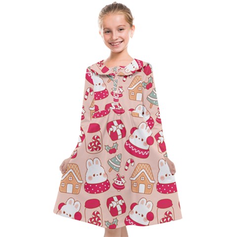 cute christmas cartoon Kids  Midi Sailor Dress from ArtsNow.com