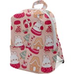 cute christmas cartoon Zip Up Backpack