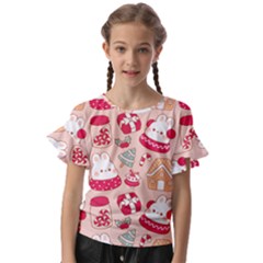 Kids  Cut Out Flutter Sleeves 