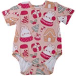 cute christmas cartoon Baby Short Sleeve Bodysuit