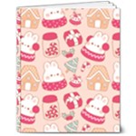 cute christmas cartoon 8  x 10  Hardcover Notebook