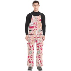 cute christmas cartoon Men s Side Zip Front Pouch Ski And Snowboard Bib Pants	 from ArtsNow.com