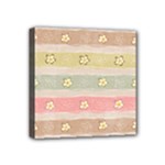 stripes floral designs Mini Canvas 4  x 4  (Stretched)