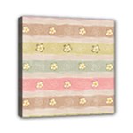 stripes floral designs Mini Canvas 6  x 6  (Stretched)