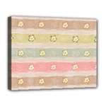 stripes floral designs Canvas 14  x 11  (Stretched)