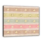 stripes floral designs Canvas 20  x 16  (Stretched)