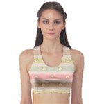 stripes floral designs Fitness Sports Bra