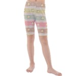 stripes floral designs Kids  Mid Length Swim Shorts