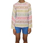 stripes floral designs Kids  Long Sleeve Swimwear