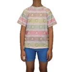 stripes floral designs Kids  Short Sleeve Swimwear