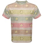 stripes floral designs Men s Cotton T-Shirt