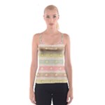 stripes floral designs Spaghetti Strap Top