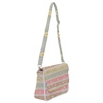 stripes floral designs Shoulder Bag with Back Zipper