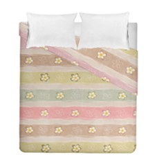 stripes floral designs Duvet Cover Double Side (Full/ Double Size) from ArtsNow.com