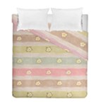 stripes floral designs Duvet Cover Double Side (Full/ Double Size)