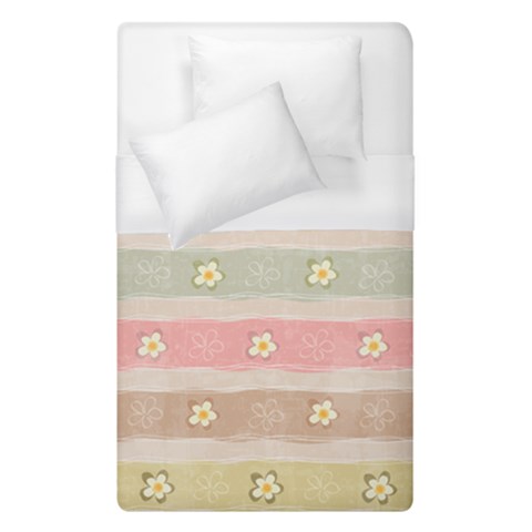 stripes floral designs Duvet Cover (Single Size) from ArtsNow.com