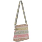 stripes floral designs Zipper Messenger Bag