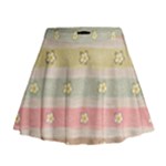 stripes floral designs Mini Flare Skirt