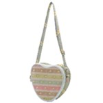 stripes floral designs Heart Shoulder Bag