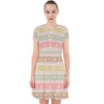 stripes floral designs Adorable in Chiffon Dress