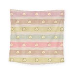 stripes floral designs Square Tapestry (Small)