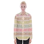 stripes floral designs Womens Long Sleeve Shirt