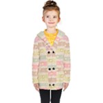 stripes floral designs Kids  Double Breasted Button Coat