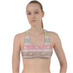 stripes floral designs Criss Cross Racerback Sports Bra