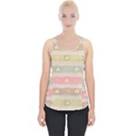 stripes floral designs Piece Up Tank Top