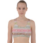 stripes floral designs Back Weave Sports Bra