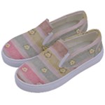 stripes floral designs Kids  Canvas Slip Ons